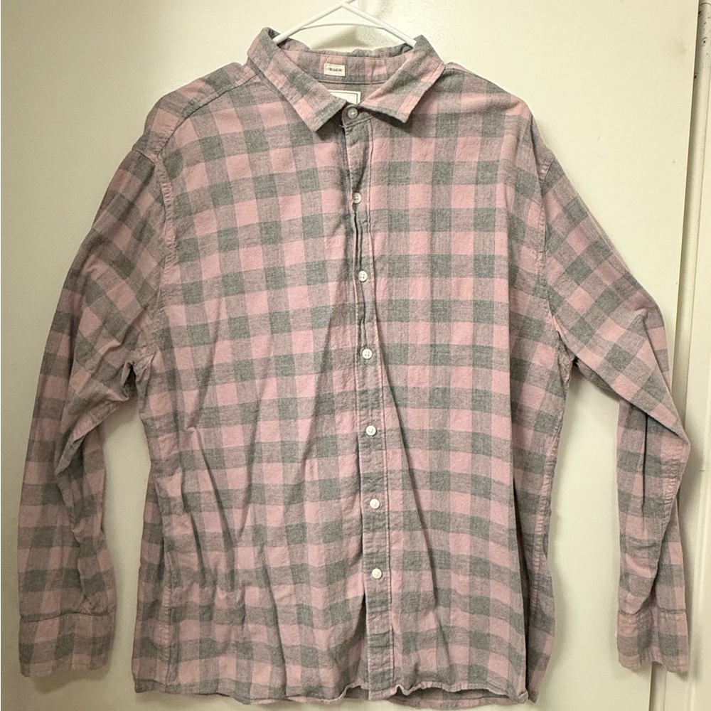 Bixby Nomad Casual Button Down Shirt in Pink and Gray